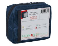Trousse de secours Véhicule individuelle en tissu bleu