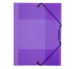 Chemise à élastique 3 rabats plastique Viquel Propyglass 24 x 32 - violet translucide