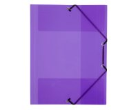 Chemise à élastique 3 rabats plastique Viquel Propyglass 24 x 32 - violet translucide