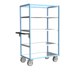 Servante multi-niveaux avec 3 étagères plateau tôle galvanisée 500 kg 1000 x 600 mm roue TPE