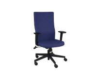 Ergonomischer Bürostuhl TEAM PLUS, Stoff, mit 1D-Armlehnen, Synchronmechanismus, schwarze Füße