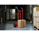 Diable acier 250 kg bavette fixe 490 x 180 mm poignée à garde roue pneumatique