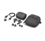 Auricular HP Poly Bluetooth Voyager Free 60+ UC Teams USB-A Negro con estuche de carga con pantalla táctil