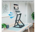 Soporte para portátil Leitz Ergo 2 en 1 de sobremesa para trabajar sentado o de pie