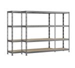 Rayonnage MODULO - Jeu 2 étagères Rack - 4 plateaux