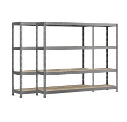 Rayonnage MODULO - Jeu 2 étagères Rack - 4 plateaux