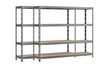 Rayonnage MODULO - Jeu 2 étagères Rack - 4 plateaux