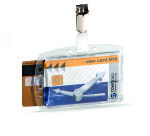 Porte-badge pour 2 cartes de sécurité avec clip - Boîte de 25