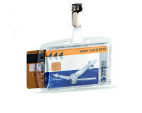 Porte-badge pour 2 cartes de sécurité avec clip - Boîte de 25