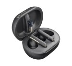 Auricular HP Poly Bluetooth Voyager Free 60+ UC Teams USB-A Negro con estuche de carga con pantalla táctil