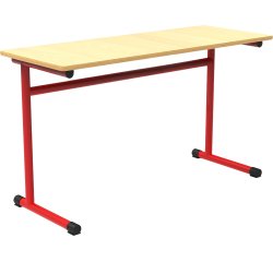 Table école Fabiano biplace L 130cm - Taille T4 pour primaire (P1/P2)