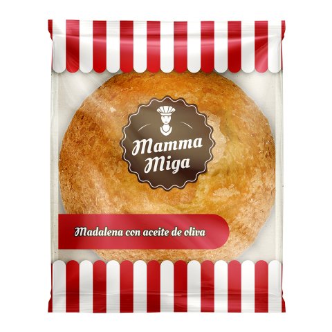 Magdalenas de aceite de oliva Mamma Miga - Caja de 24 unidades