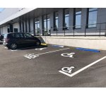 Butée de parking polyéthylène bleue 1830 mm