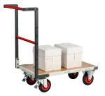 Chariot fixe plateau médium 400 kg 850 x 500 mm roue caoutchouc