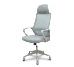 Silla Pro534 respaldo malla negro asiento tela base piramidal negra ruedas nailon - Negro