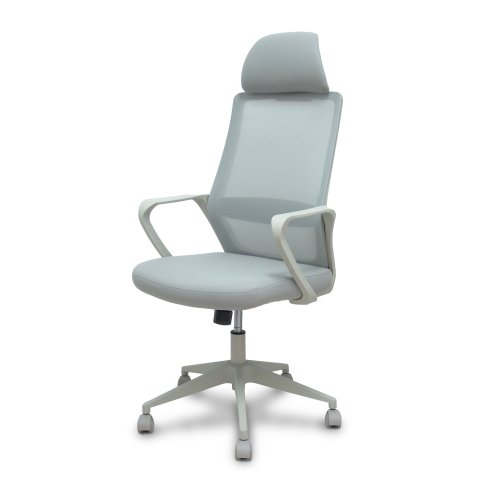 Silla Pro534 respaldo malla negro asiento tela base piramidal negra ruedas nailon - Negro