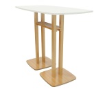 Table haute Woody H.110 x P.75 cm piètement bois massif