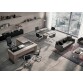 Bureau d'angle direction Xennon L.190 x P.220 avec retour sur caisson et sous-main en cuir