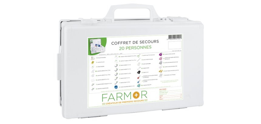 Coffret de secours Multirisques 20 personnes en ABS