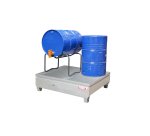 Support de soutirage acier peint 1 fût 350 kg 60 à 220 L 590 x 679 x 470 mm