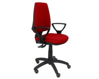 Silla de oficina Elche sincronizada con brazos fijos y ruedas de parquet
