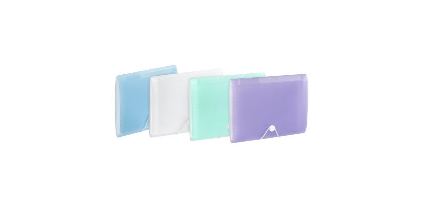 Trieur plastique extensible Propysoft Viquel 6 compartiments - Format A5 paysage