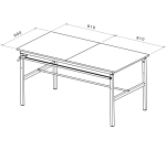 Table 182 (2x91) x 90 x HT 91 cm