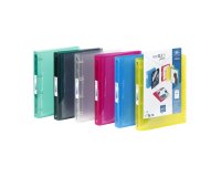 Classeur 4 anneaux plastifié Viquel Propyglass personnalisable A4 – Dos 3.5 cm couleurs assorties translucides