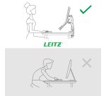 Brazo doble para monitor y portátil Leitz Ergo Space Saving