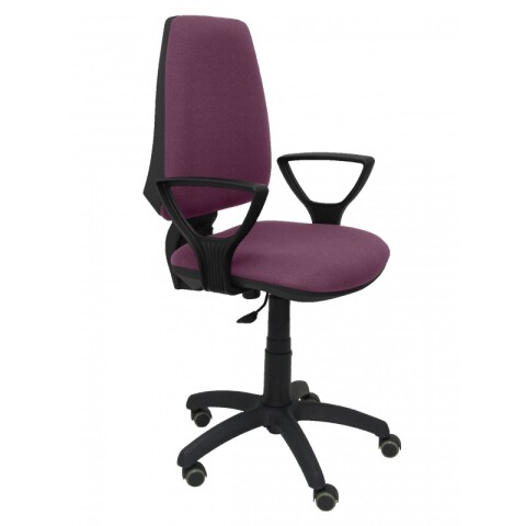 Elche CP brazos fijos ruedas parquet tapizado - Negro/violeta