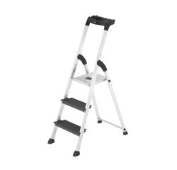 Escabeau HAILO Aluminium 4XL + porte sceau