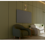 Panneau acoustique mural Nael en PET 12 mm - avec châssis de renfort au dos - forme ronde ou rectangle