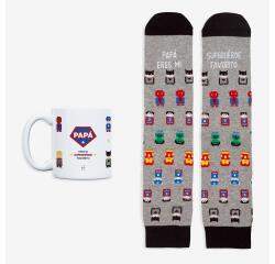 Kit Taza + Calcetines "Papá, eres mi súperhéroe favorito" New talla 42-46
