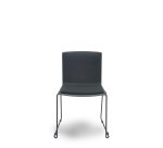 Sillas Opti523 PVC negro asiento tela color negro - Pack de 5