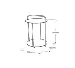 Table extérieure d'appoint VINCOU - café intense