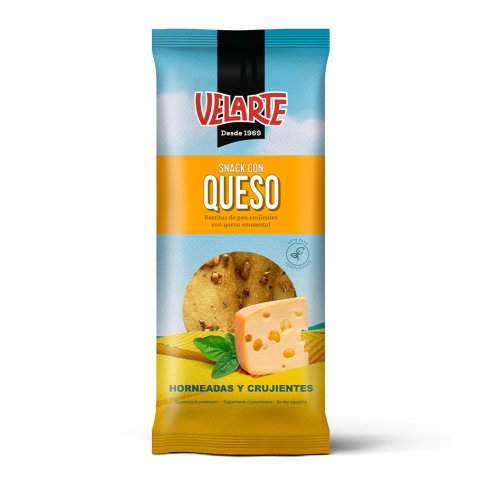 Palitos sabor queso Velarte 60 g - Paquete de 18 unidades