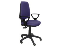Silla Elche S Bali brazos fijos ruedas de parquet - Azul claro