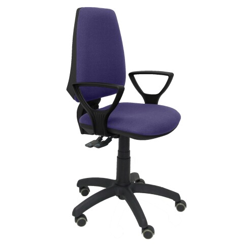 Silla Elche S Bali brazos fijos ruedas de parquet - Azul claro