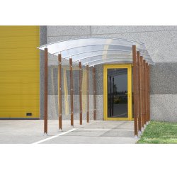 Abri fumeurs bois Modèle suivant à fixer sur le couloir initial B825C