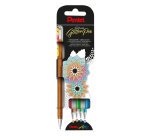 Estuche 4 unidades del bolígrafo Dual Metallic gel Pentel