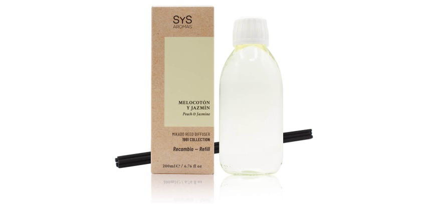 Recambio Mikado Melocotón y Jazmín 200 ml + Palos 1991 SYS