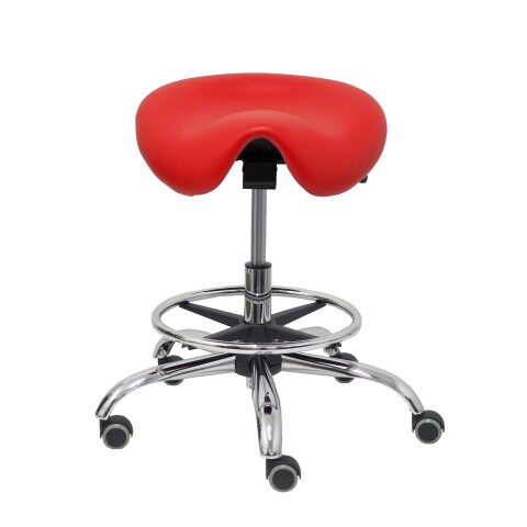 Taburete Alatoz similpiel rojo