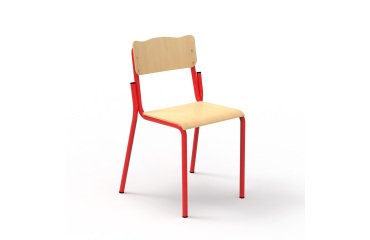 Chaise école Fabiano en hêtre H 38 cm Taille T4 - primaire (P1/P2)