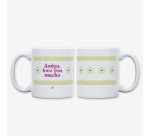 Kit Taza + Posavasos + Llavero "Amigas que son familia"