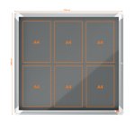 Vitrina NOBO Premium Plus con fondo de fieltro 6xA4, gris