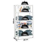 Estantería Simon Rack comfort mini 5/300 blanco 180x80x30