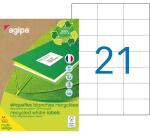 Etiquettes adresses multi-usages recyclées 70 x 42,4 mm Agipa - Boîte de 2100