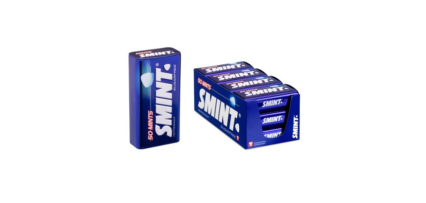 Caramelos Smint Tin Peppermint - Estuche con 12 Unidades