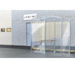 Abri fumeurs métal Modèle en isolé 2 m²