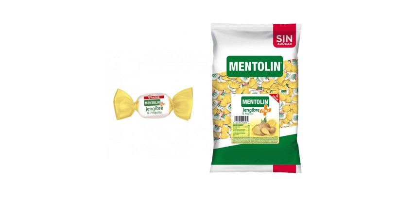 Caramelos Mentolin Sin Azúcar Plus Jenjibre - Bolsa de 1 kg